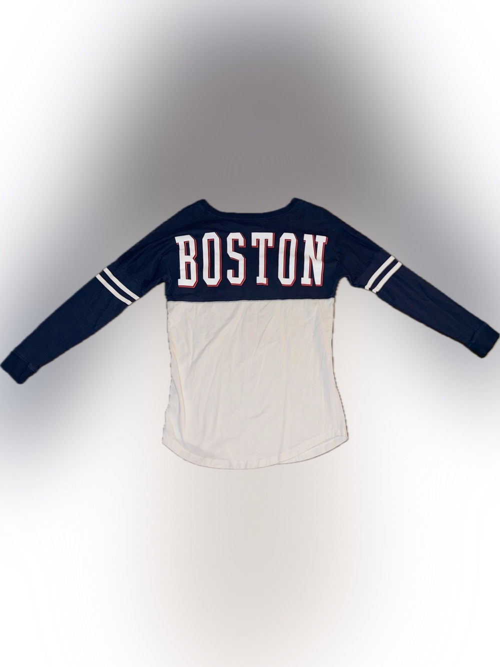 Boston Red Sox Long Sleeve Colorblock Graphic Shirt Women’s Large MLB - Picture 3 of 3